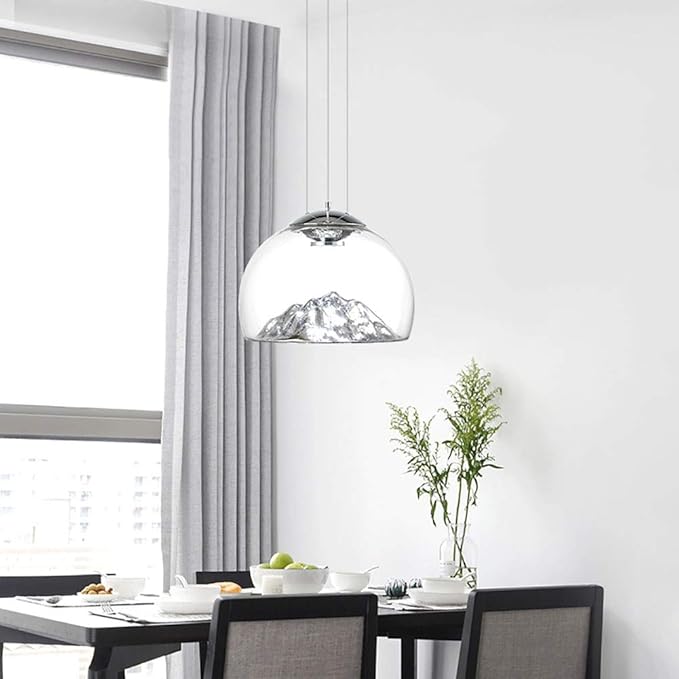 ZIYUER Nordic LED Restauratie Kroonluchter,Eetkamer Eettafel Kledingwinkel Nachtkastje Slaapkamer Bar,Moderne Beknopte Decoratieve Kroonluchter,Designer Model Decoratie Lampen - Warm Chroom Licht 40* photo 3