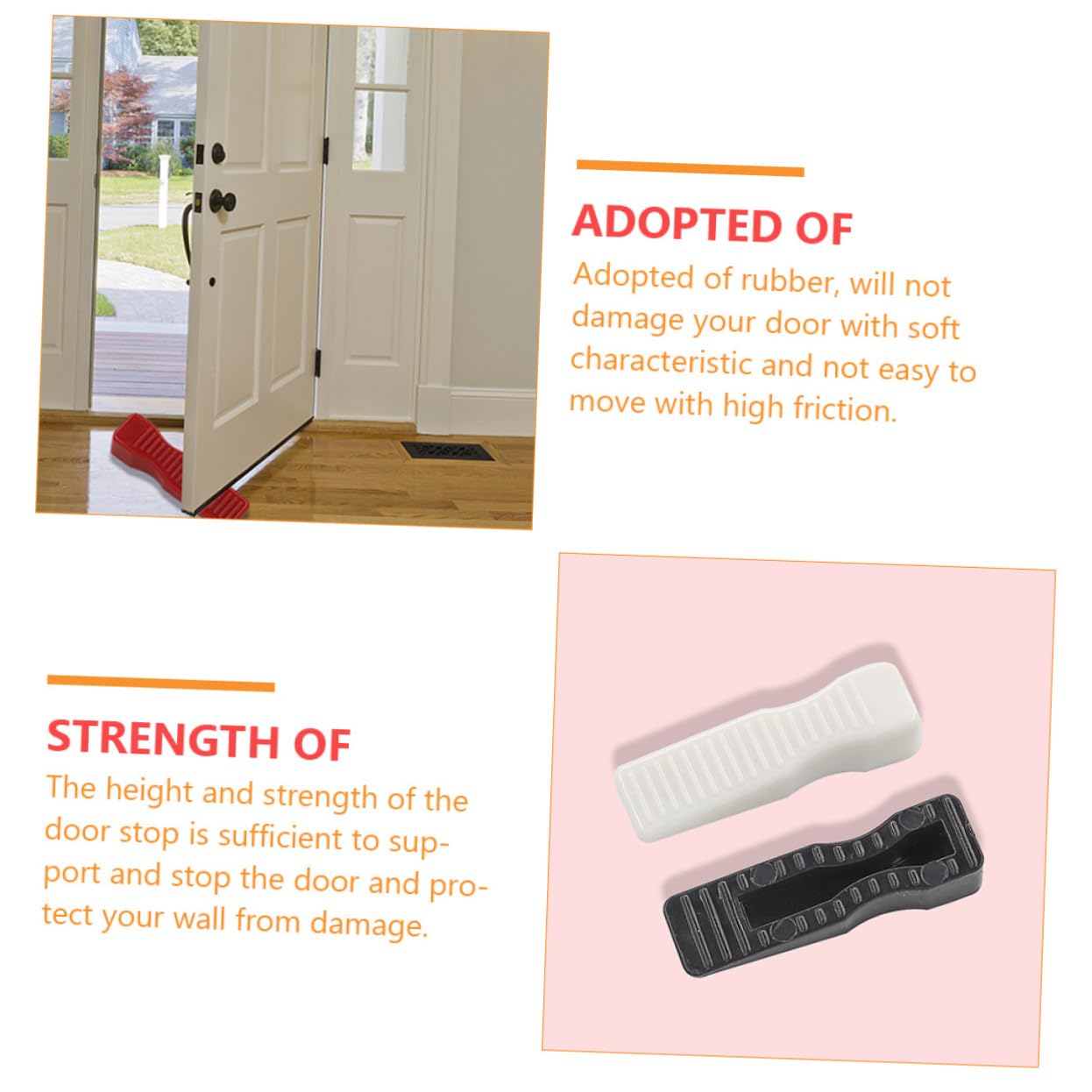 Topes de Puerta, 9 Piezas Goma, Protectores Resistentes y Flexibles, cuñas Antideslizantes, anticolisión