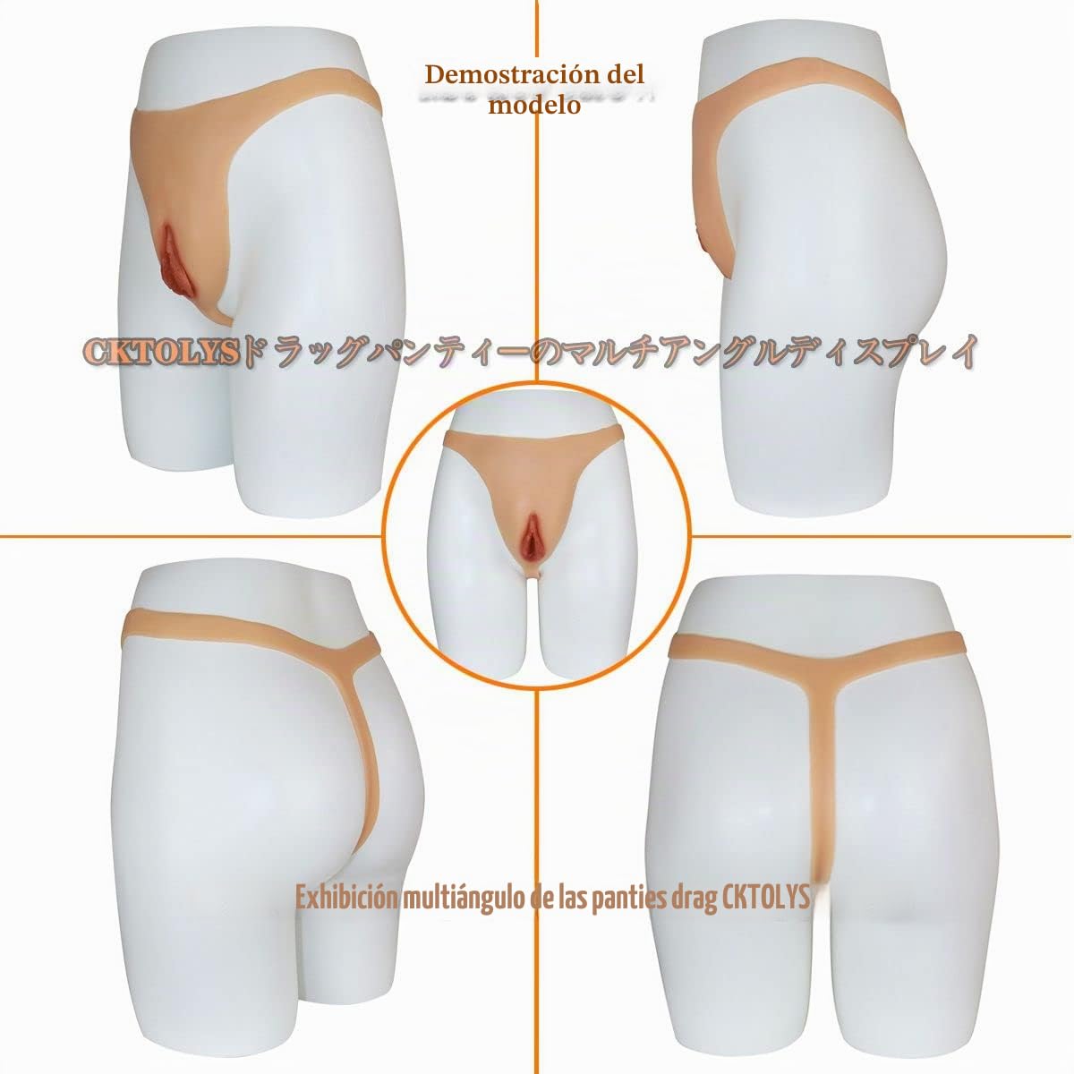 Tangas De Travestismo para Ocultar Gaff, Ropa Interior De Chica Falsa con Dedos De Camello Realistas para Travestis, Transexuales, Hombres Sissy
