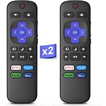 2 Pack Replacement Remote Control for Roku TV, Compatible with TCL Roku/Hisense Roku/Onn Roku/Sharp Roku/Element Roku/Westinghouse Roku/Philips Roku Smart TVs NOT for Roku Stick and Box