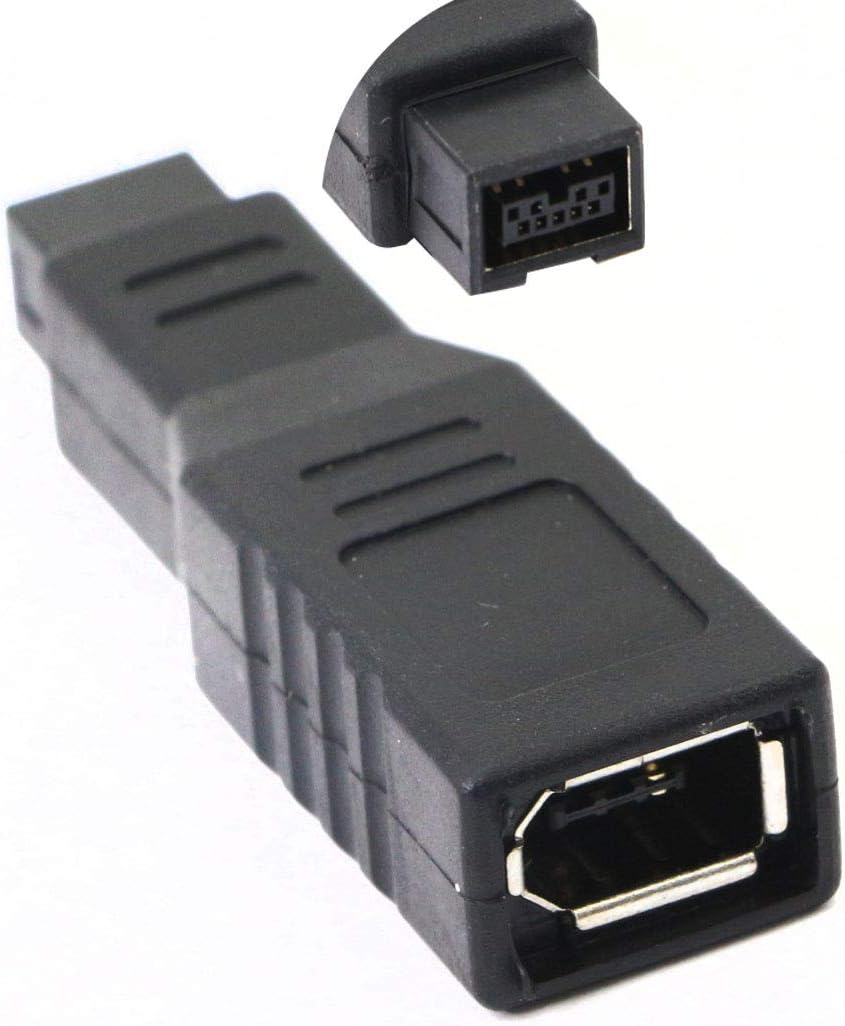 XMSJSIY Firewire Adapter,1394a 6 pin Female to 1394b 9 pin Male IEEE 400 to 800 Data
