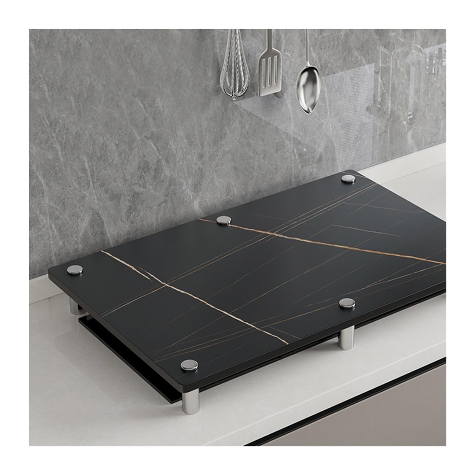 Cubre Encimeras De Cocina Gas Protector De Encimera Protector Placa Induccion Cubierta para fregaderos de autocaravanas Fácil limpiar multifuncional(A,34X45X8.3 CM)