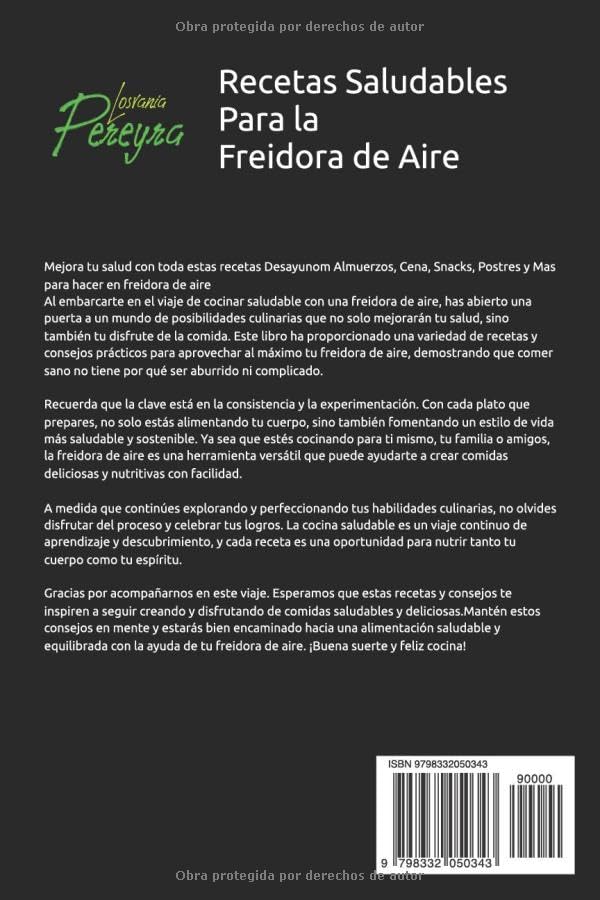 Miniatura 2 de Recetas Saludables Para la Freidora de Aire Mejora tu salud con toda estas recetas Desayunom Almuerzos, Cena, Snacks, Postres y Mas para hacer en