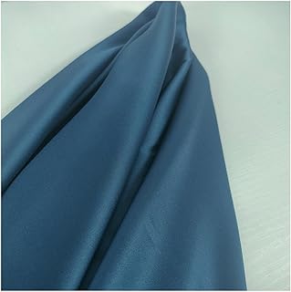 Tela de raso Tejido Satinado De Alta Densidad De 150cm De Ancho Vendido Por Metros Para Fondo De Prendas Hecho A Mano(Color:azul vintage)
