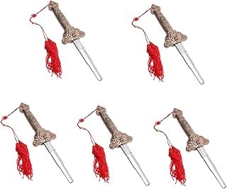 LIOOBO 5 Peças Brinquedos Clássicos Retráteis Tai Chi Conjunto De Brinquedos Esportivos Ao Ar Livre Portátil Tai Chi Profissional Tai Chi Chinês Retrátil Borla Não Afiada Presente Para