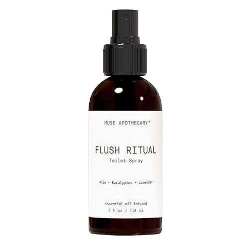 Muse Bath Bothecary Flush Ritual - Spray aromático y refrescante para inodoro, úsalo antes de llevar, 4 onzas, infundido con aceites esenciales