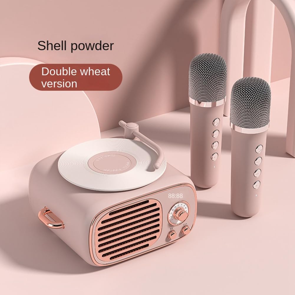 Mini haut-parleur Bluetooth vintage à l'ancienne avec horloge Mini haut-parleur Bluetooth portable avec microphone sans A