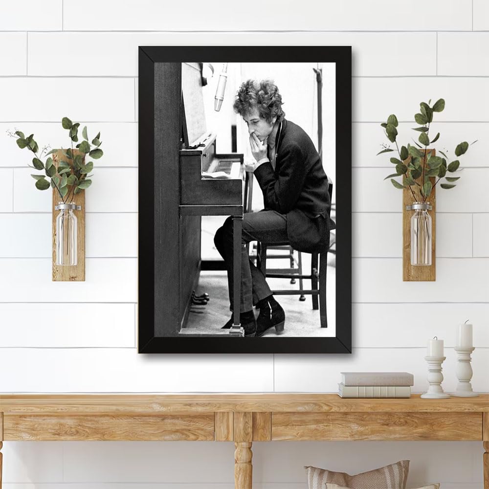 GADGETS WRAP Printed Photo Frame Matte Painting for Home Office Studio Living Room Decoration (11x14inch Black Framed) - Bob Dylan Records Highway 61 Revisited