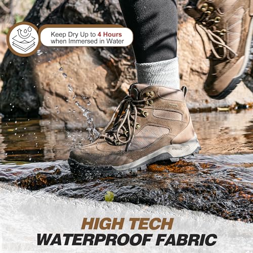 R CORD Hiking Boots Women Waterproof Ankle Support Womens Hiking Boots Backpacking Boots Breathable Non-slip Durable Boots for Outdoors2