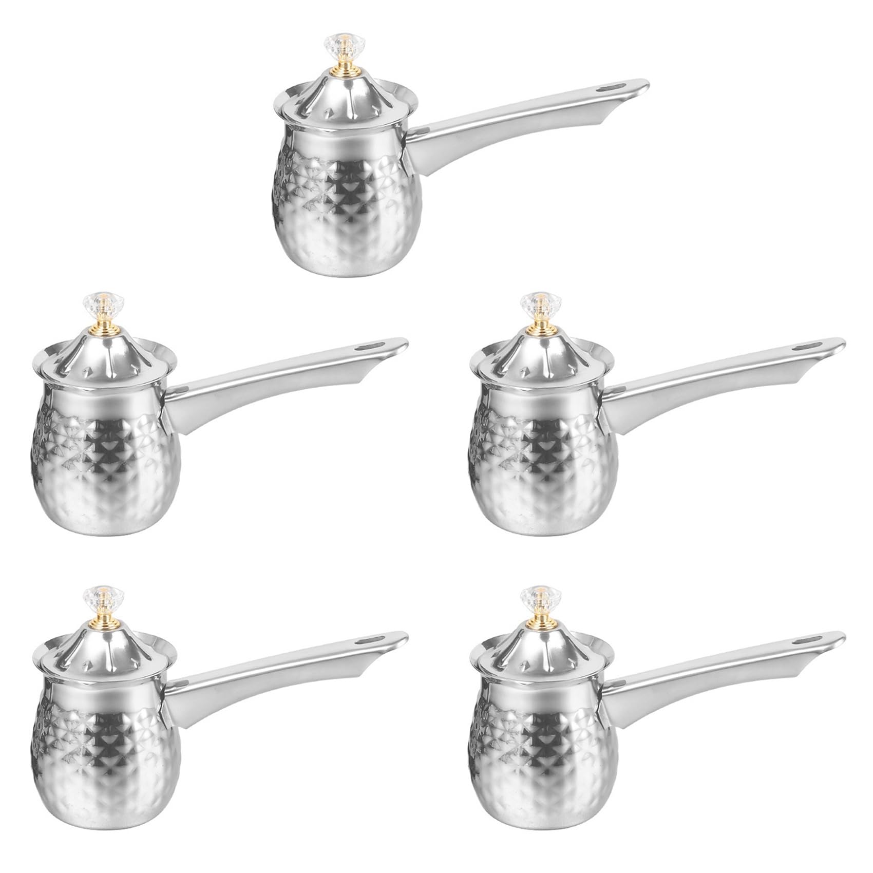 Hndhbfgrt 5X Turkish Coffee Pot,Coffee Maker Stainless Steel Coffee Pot,Stove Top Chocolate-Milk Warmer with Spout 200Ml