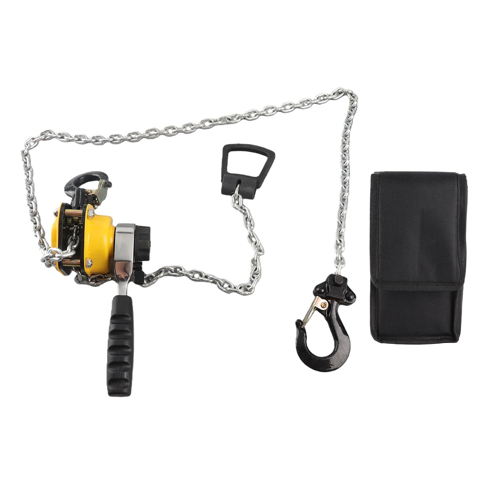 Generic Paranco a Leva Portatile Mini Cricchetto di Sollevamento da 250 Kg per Garage Edili Catena da 1,5 M