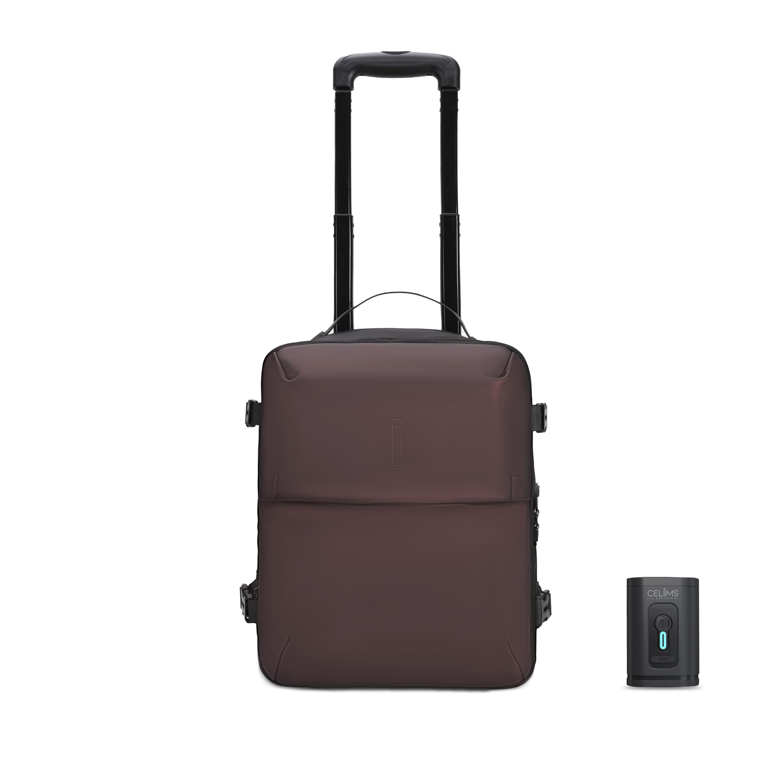 CELIMS - Valigia Cabina 40 x 30 x 20 cm Ryanair, Transavia, Volotea, Easyjet e + | con Trolley, sotto Vuoto AirPlus by Lucchetto TSA | Bagaglio Cabina | Borsa aereo per computer portatile, bordeaux