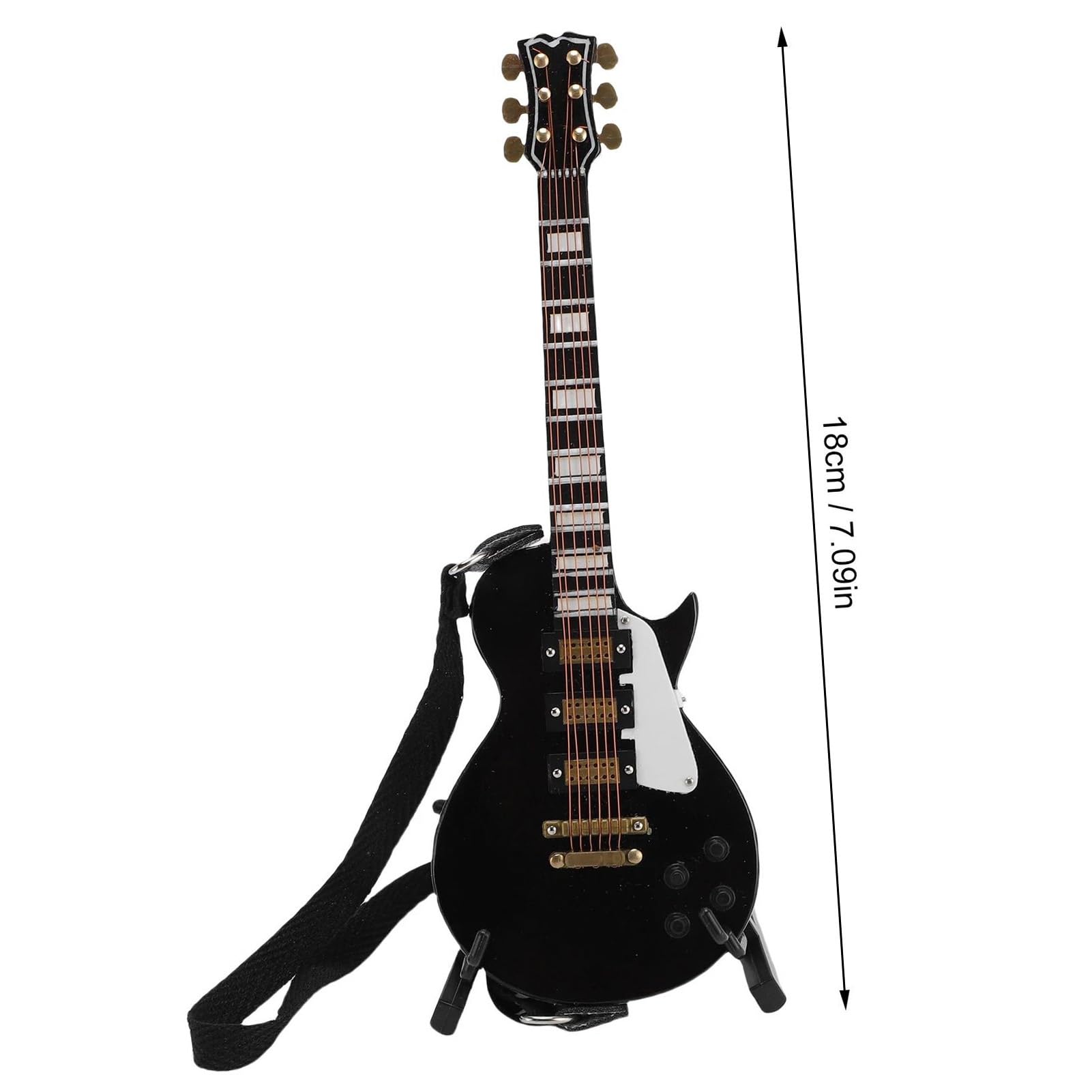 Ozdoby na instrumenty muzyczne Miniaturowa gitara ze stojakiem i futerałem ozdoba instrumentu muzycznego