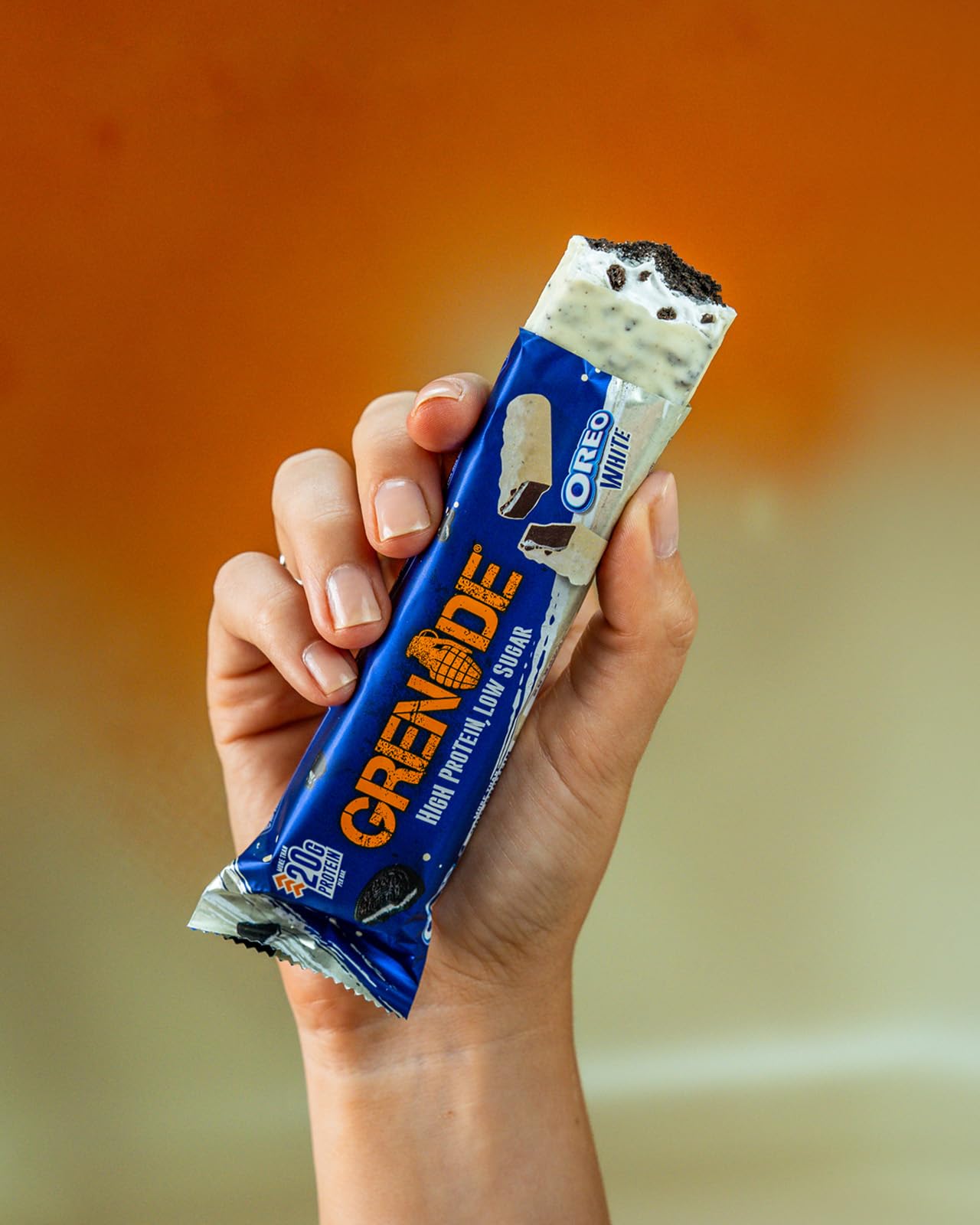Grenade Proteinriegel, OREO White – Proteinreich & Zuckerarm, 12 x 60 g