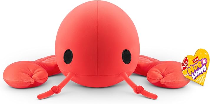Hug-A-Lumps Lobster Medium Lenny by ZURU, Cuddly Squishy Weighted Plush