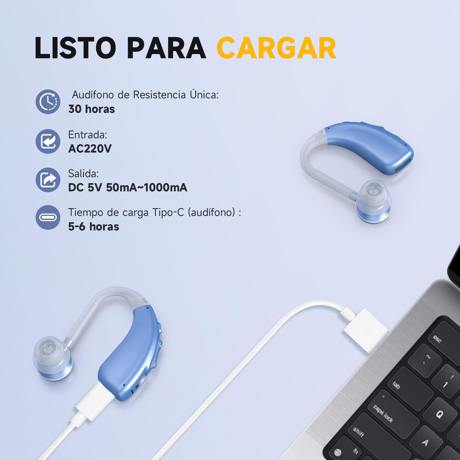 Calidad de sonido con cancelación de ruido clara, mejora la capacidad de comunicación, recargable, duradero, cómodo de llevar, pequeño, portátil y oculto