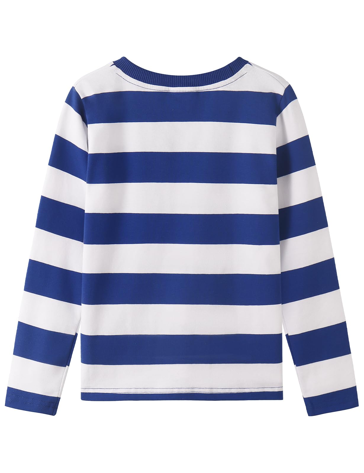 Spring&Gege Camiseta de Manga Corta a Rayas con Cuello Redondo para niño