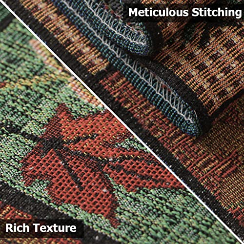 Image of HOKIPO Cotton Jacquard Placemats Set Of 4 (12X18 Inches) (In-530-D6 X 4, Multi)