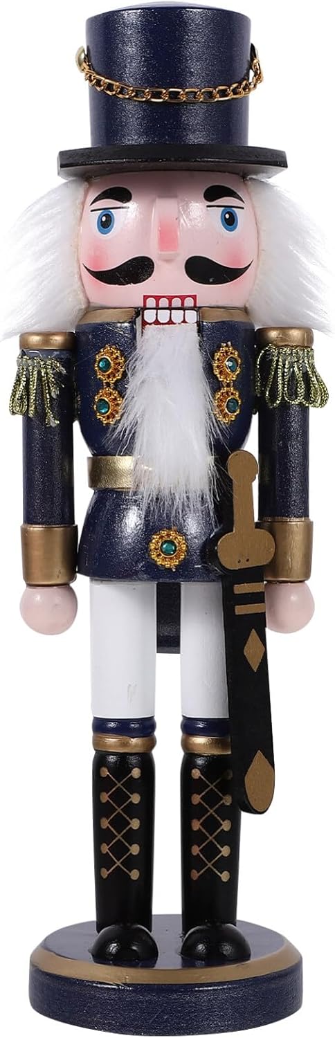 MAGICLULU 1Pcs Holiday Wooden Nutcracker Christmas Decorations Nutcracker Figures Festive Collectible Nutcracker Ornament for Festival Party