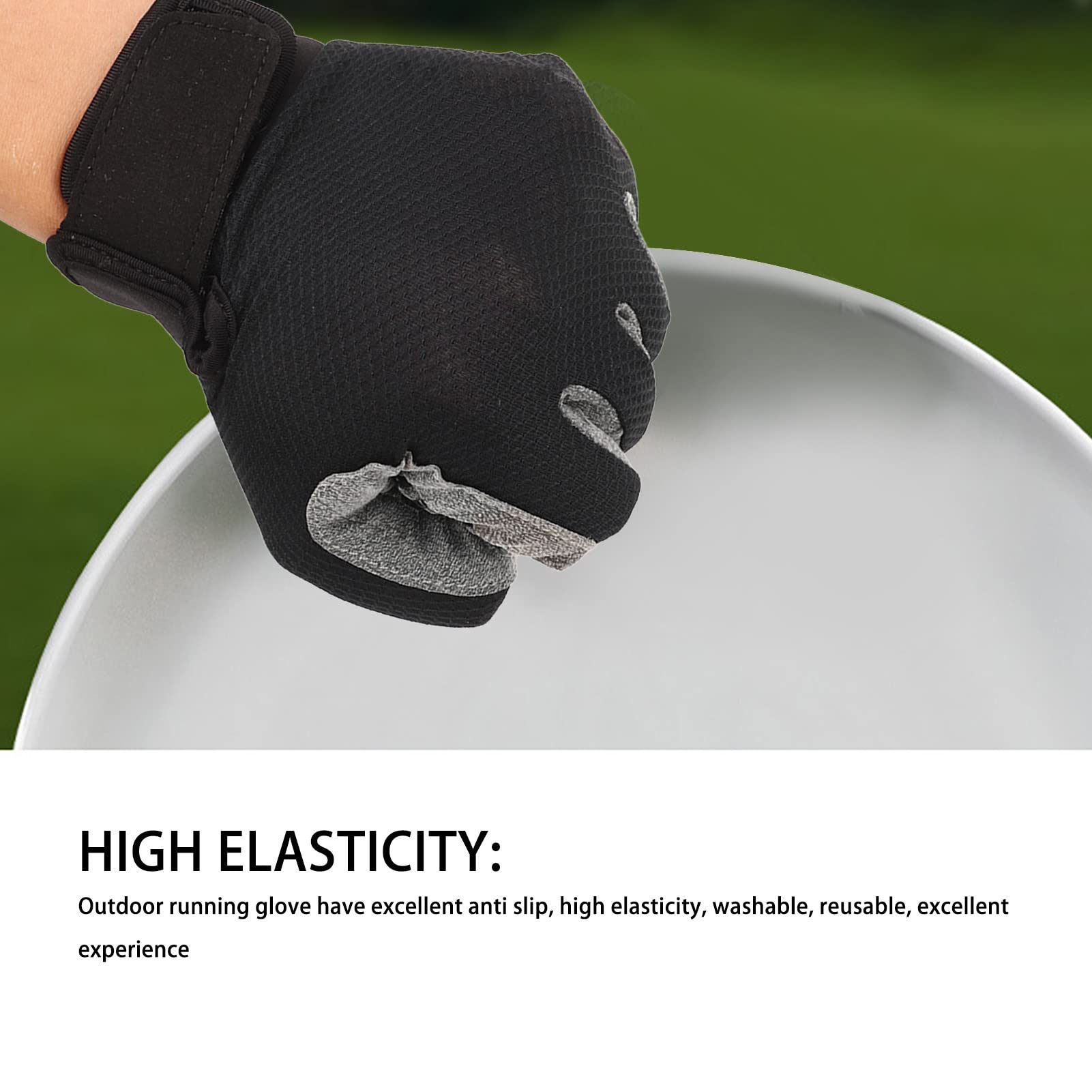Guantes deportivos, 1 par de guantes para exteriores, transpirables, absorción de impactos, guantes deportivos extremos delgados para levantamiento de pesas, entrenamiento y fitness