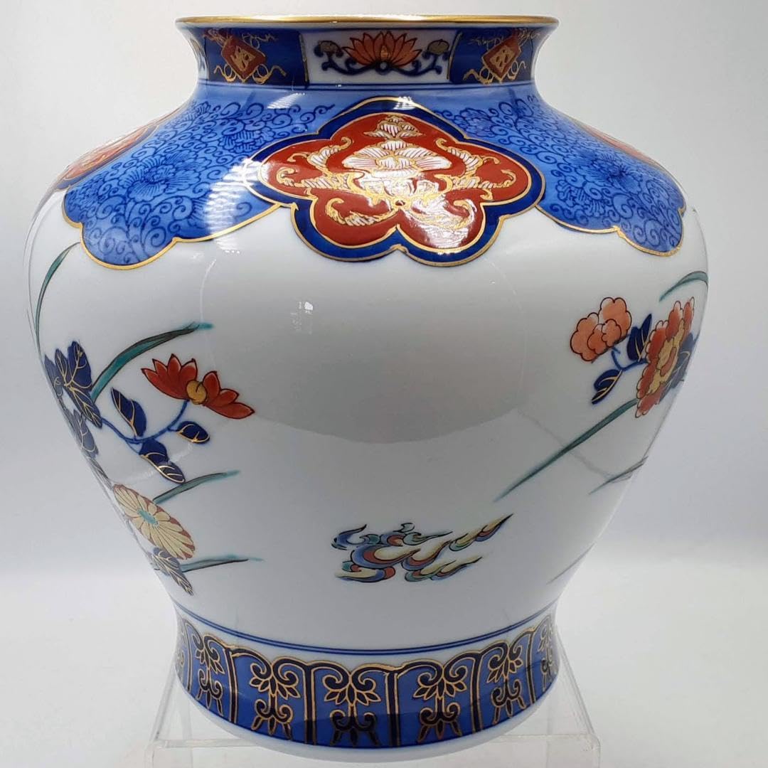 Amazon.co.jp: 有田焼 錦 花瓶 24cm 哲山作 共箱 : ホーム＆キッチン