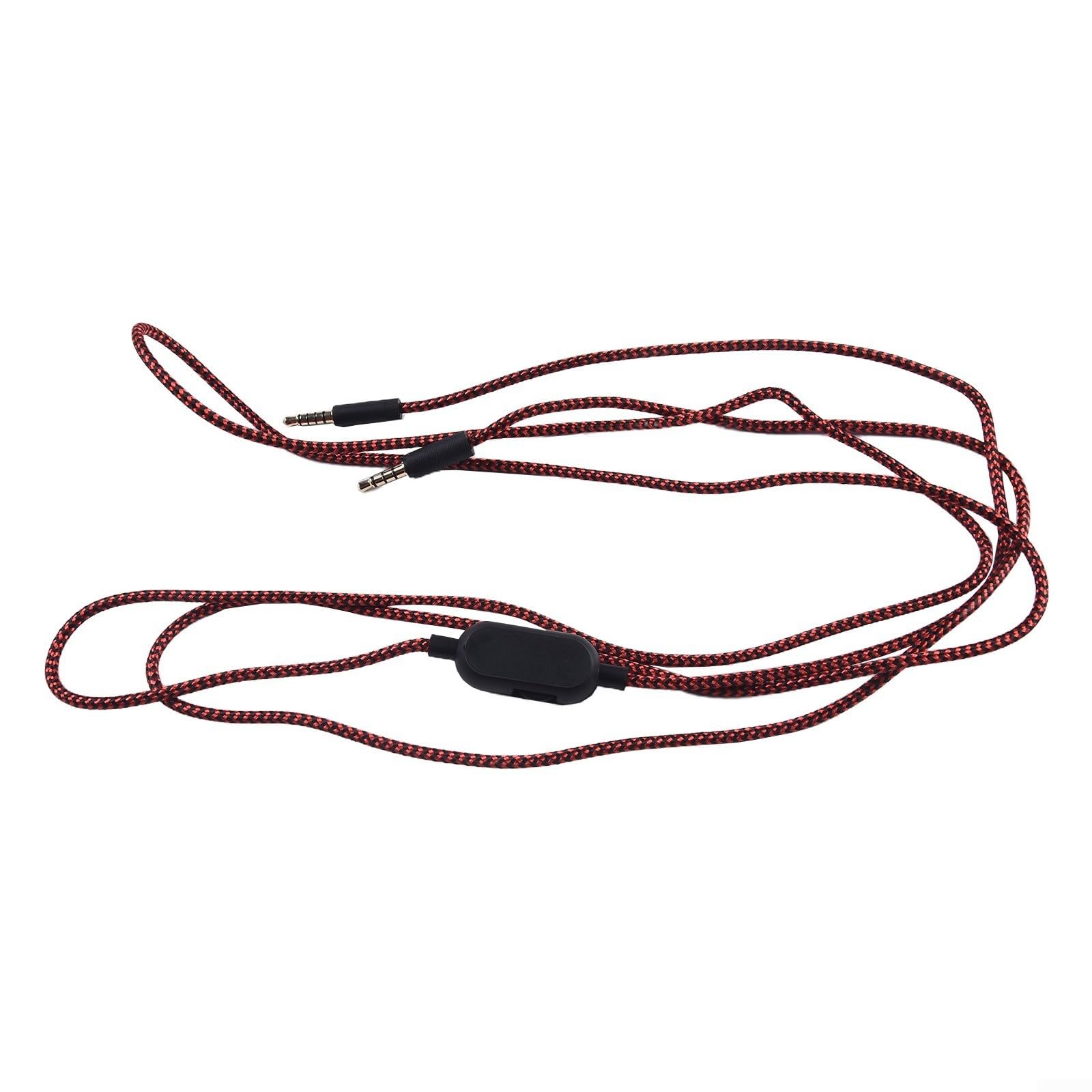 Cavo AUX con silenziatore in linea e controllo del volume per cuffie Logitech G Pro X, G233, G433, 2 m, nylon, 3,5 mm, ricambio audio (rosso Cavo AUX con silenziatore in linea e controllo del volume per cuffie Logitech G Pro X, G233, G433, 2 m, nylon, 3,5 mm, ricambio audio (rosso