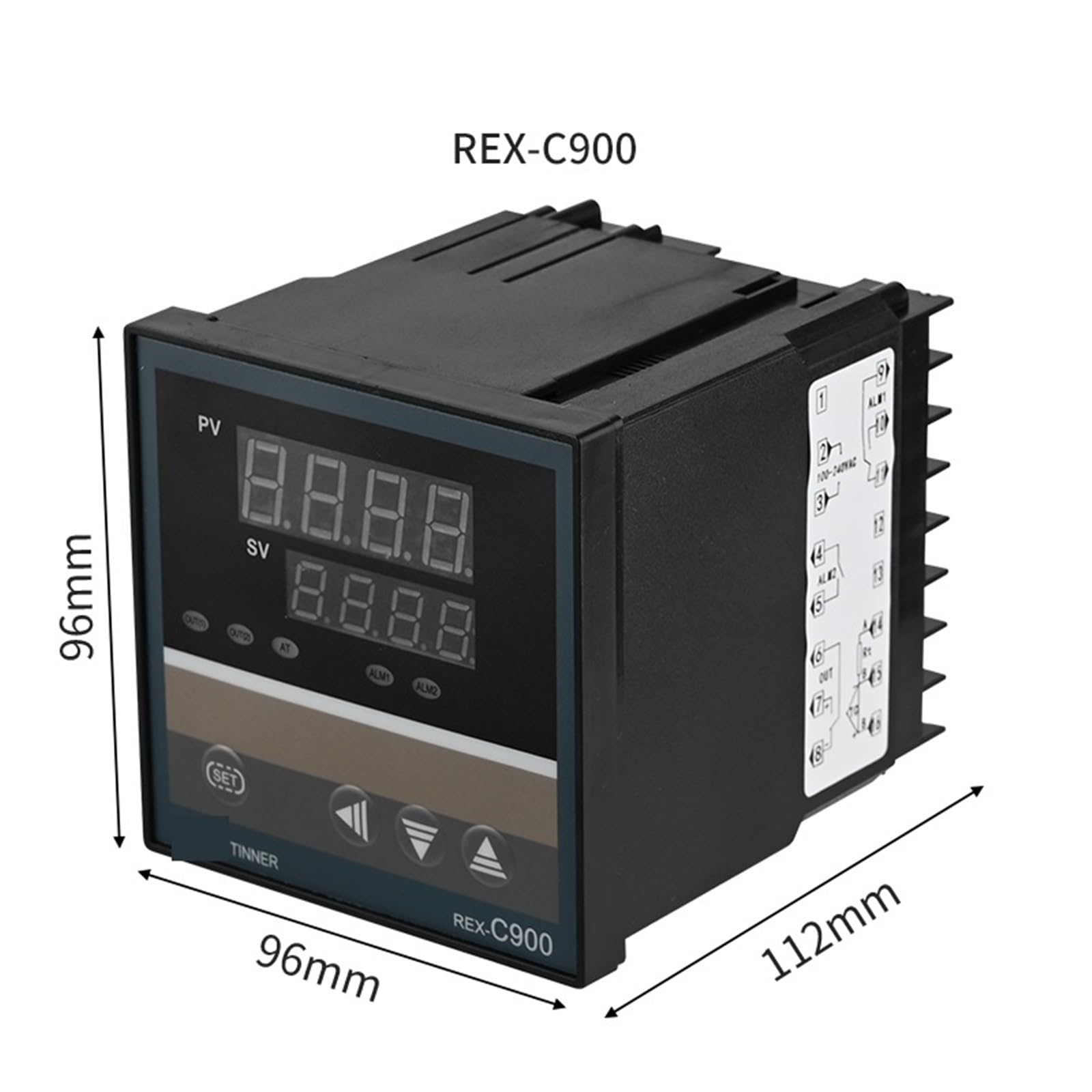 1 Uds REX-C100 controlador de temperatura PID termostato con pantalla digital SSR salida de relé REX C400 C700 C900 110V-220VAC KEJ PT100 CU50(C900-MAN)
