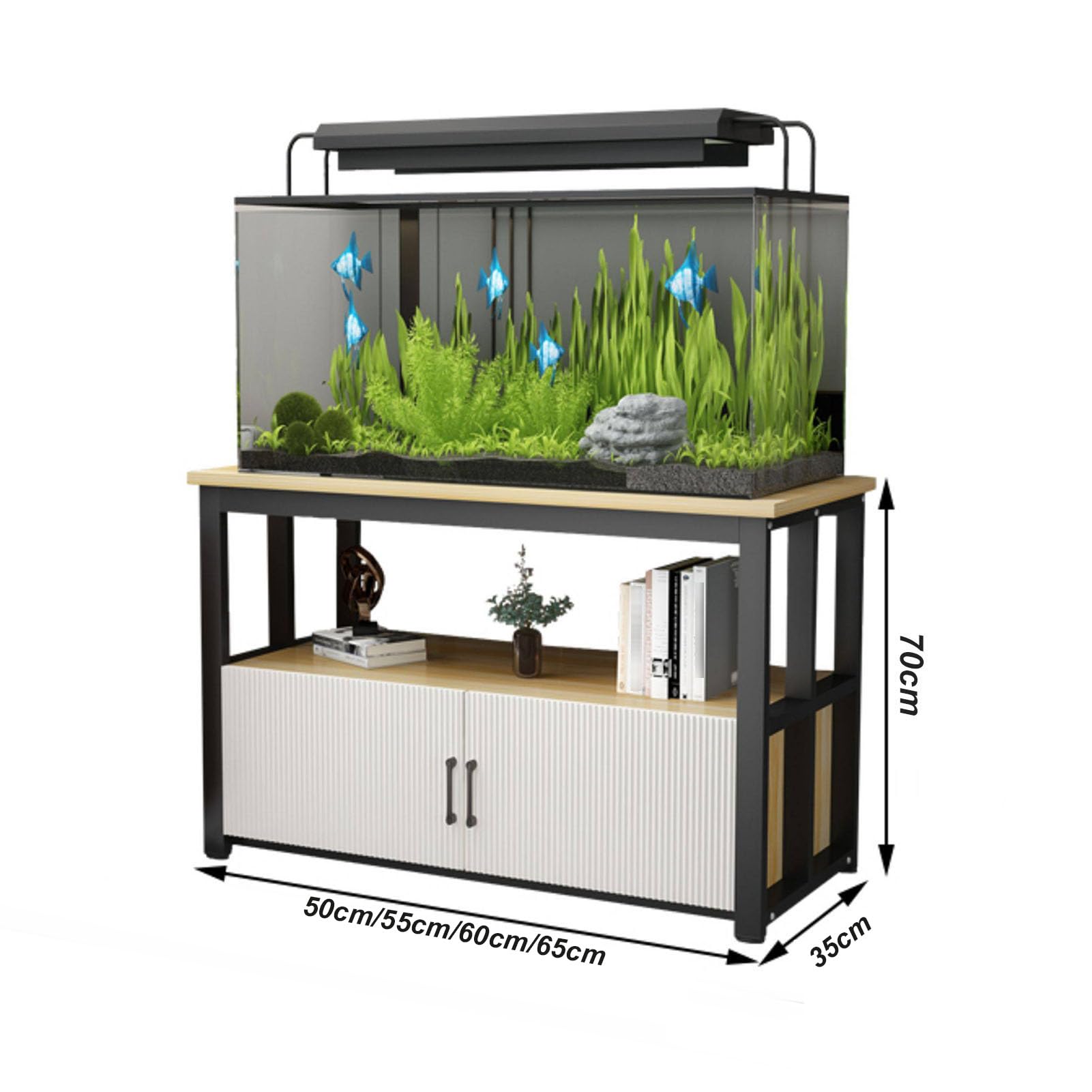 Wytrzymały, trzypoziomowy stojak do akwarium z metalu, wolnostojąca szafka do akwarium, stojak na gady i terrarium, nośność 1100 kg, nadaje się do akcesoriów akwariowych.
