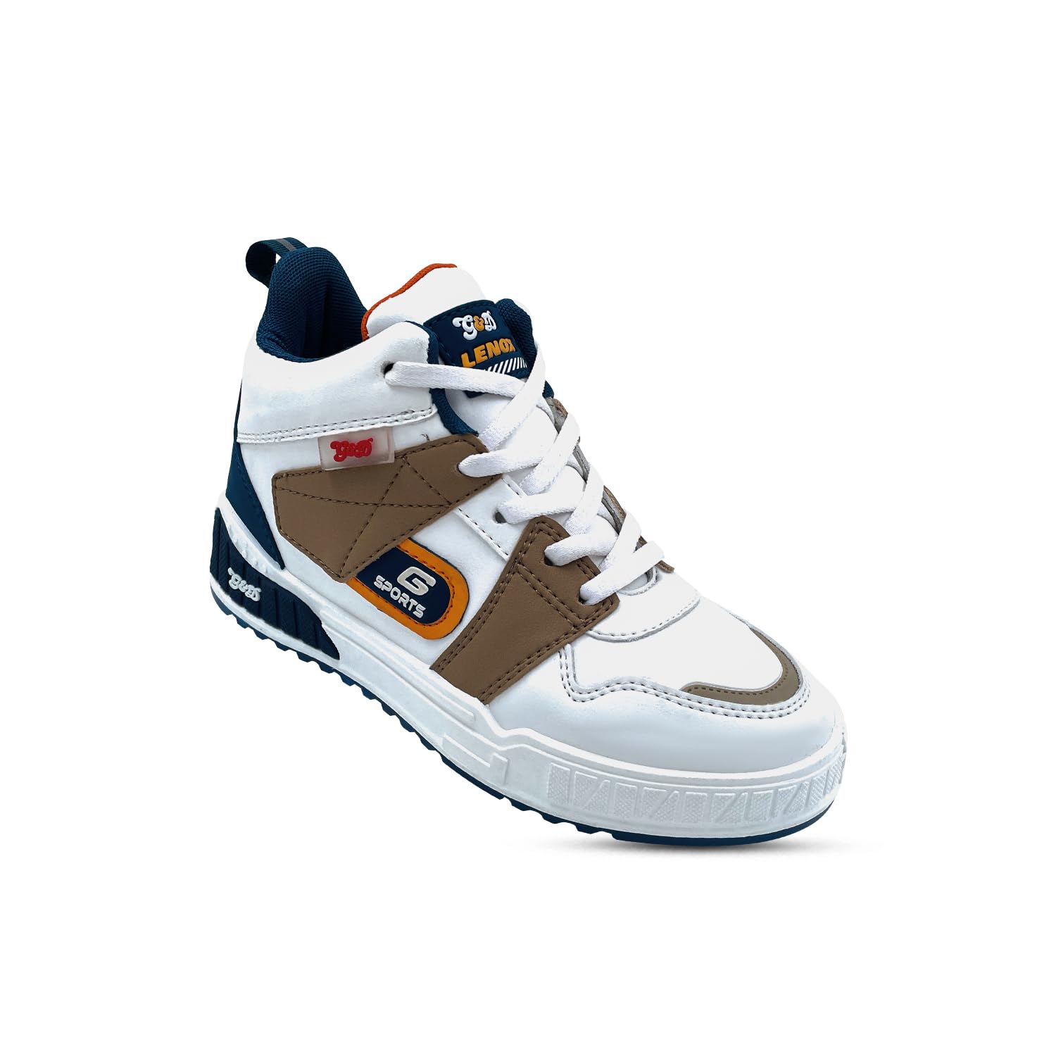 G&D GUYS & DOLLS JDN-13 Kids Casual White Sneakers High Neck Outdoor Shoes with Extra Jump Lace-Up Style for Boys (B0CRKMVVJ4) Amazon Price History, Amazon Price Tracker