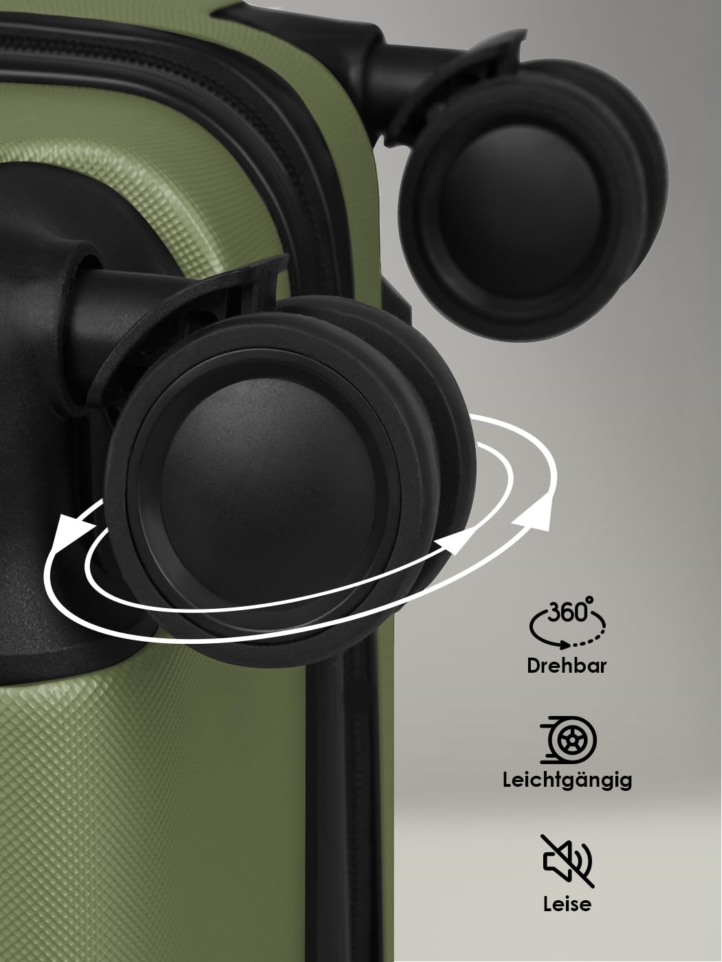 Smartbox Hartschalen Koffer-Set 3-teilig für Damen & Herren | leichte & stabile Reise-Trolleys aus hochwertigem & robustem ABS-Material | 4-Doppelrollen & Zahlenschloss (Edition 05)