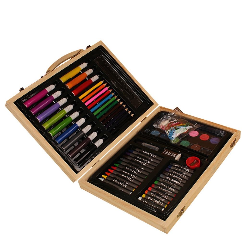 Juego de pinceles y 88 herramientas de pintura para acuarela y dibujo
