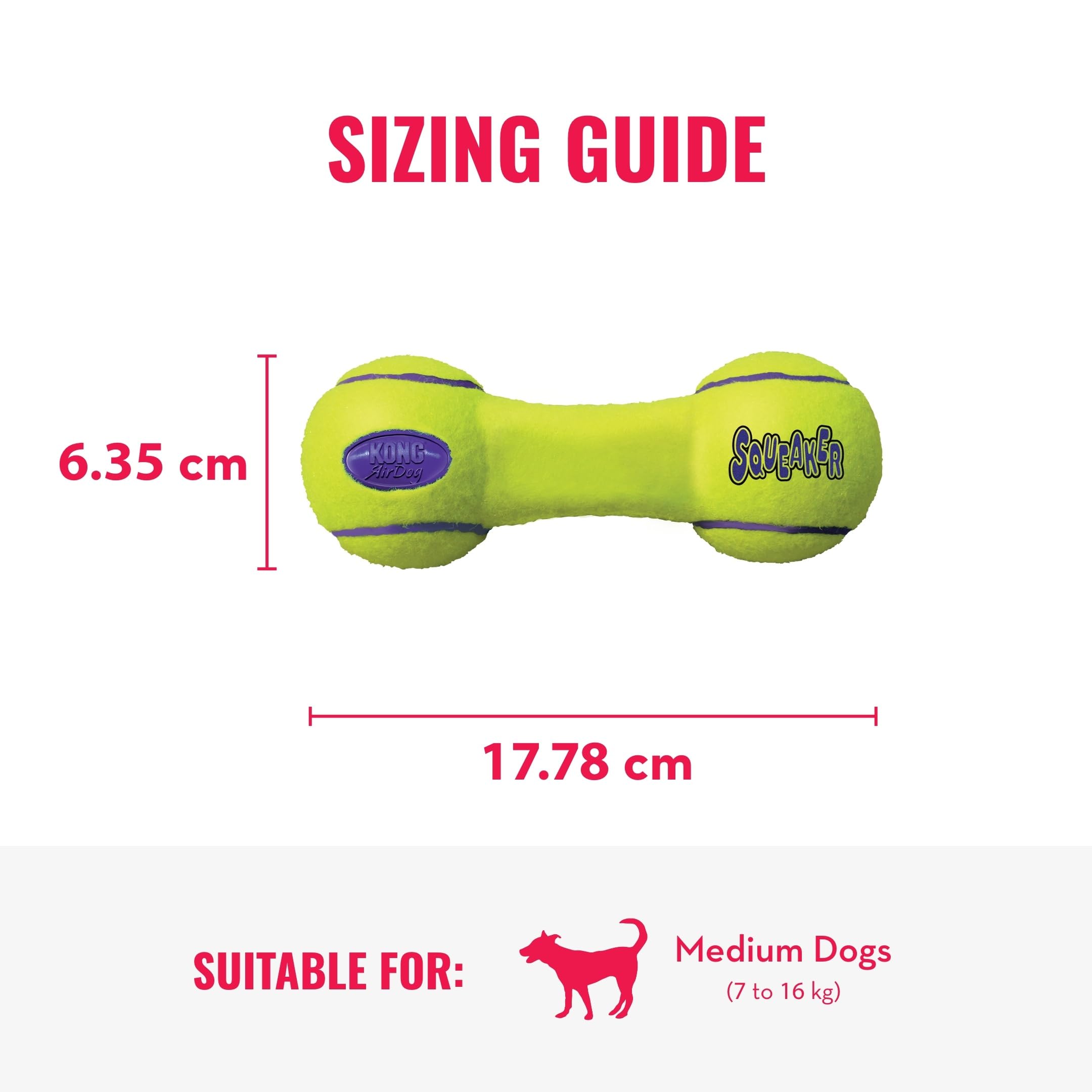 KONG AirDog Squeakair Ball With Rope | Bestellen
