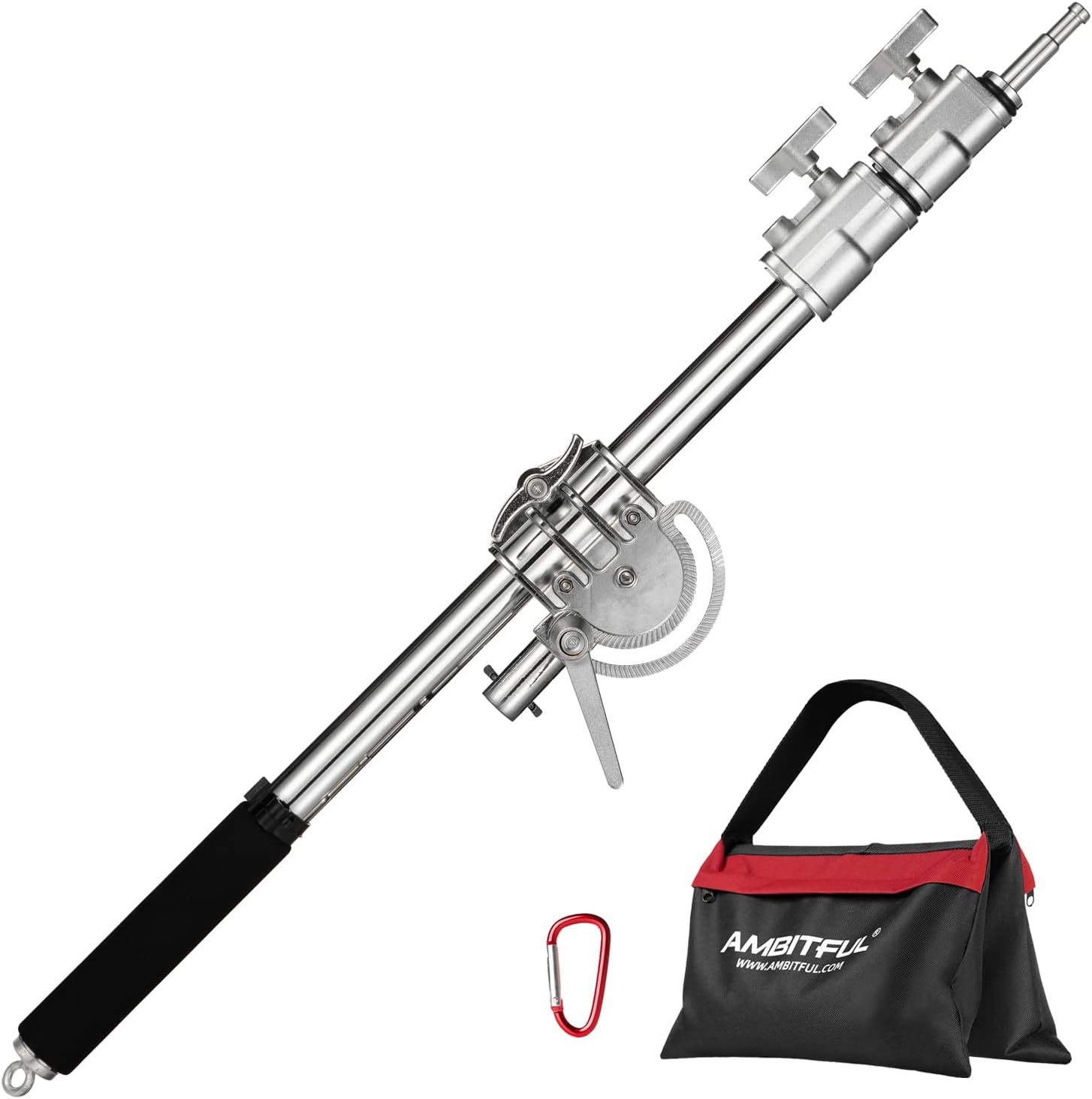 AMBITFUL MF-01 Metal Heavy Stainless Cross Arm Steel Longest 232 cm Photo Studio Kit Boom Arm 94 cm - 232 cm 37-91 Inch Light Stand Cross Arm for C-Stand