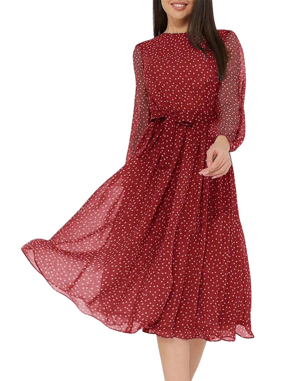 Litzo Western Dresses For Women (L-12-Xxl) Red