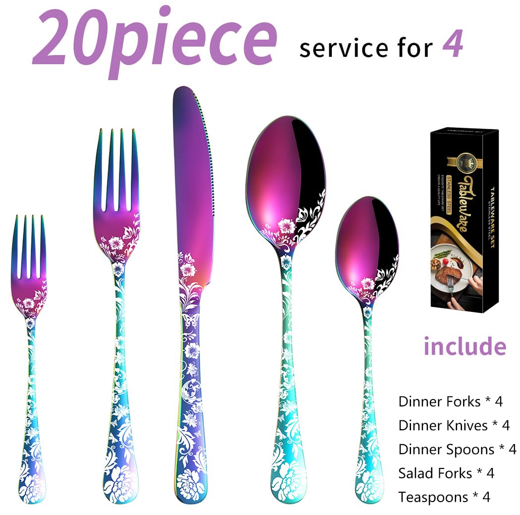 Flatware Set CHILLOUT LIFE 12 Piece Stainless Steel Kids