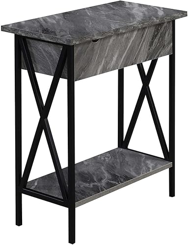 Convenience Concepts Tucson Mesa auxiliar abatible con estación de carga y estante, 23.75 pulgadas de largo x 11.25 pulgadas de ancho x 24 pulgadas disponible en Yaxa Mexico