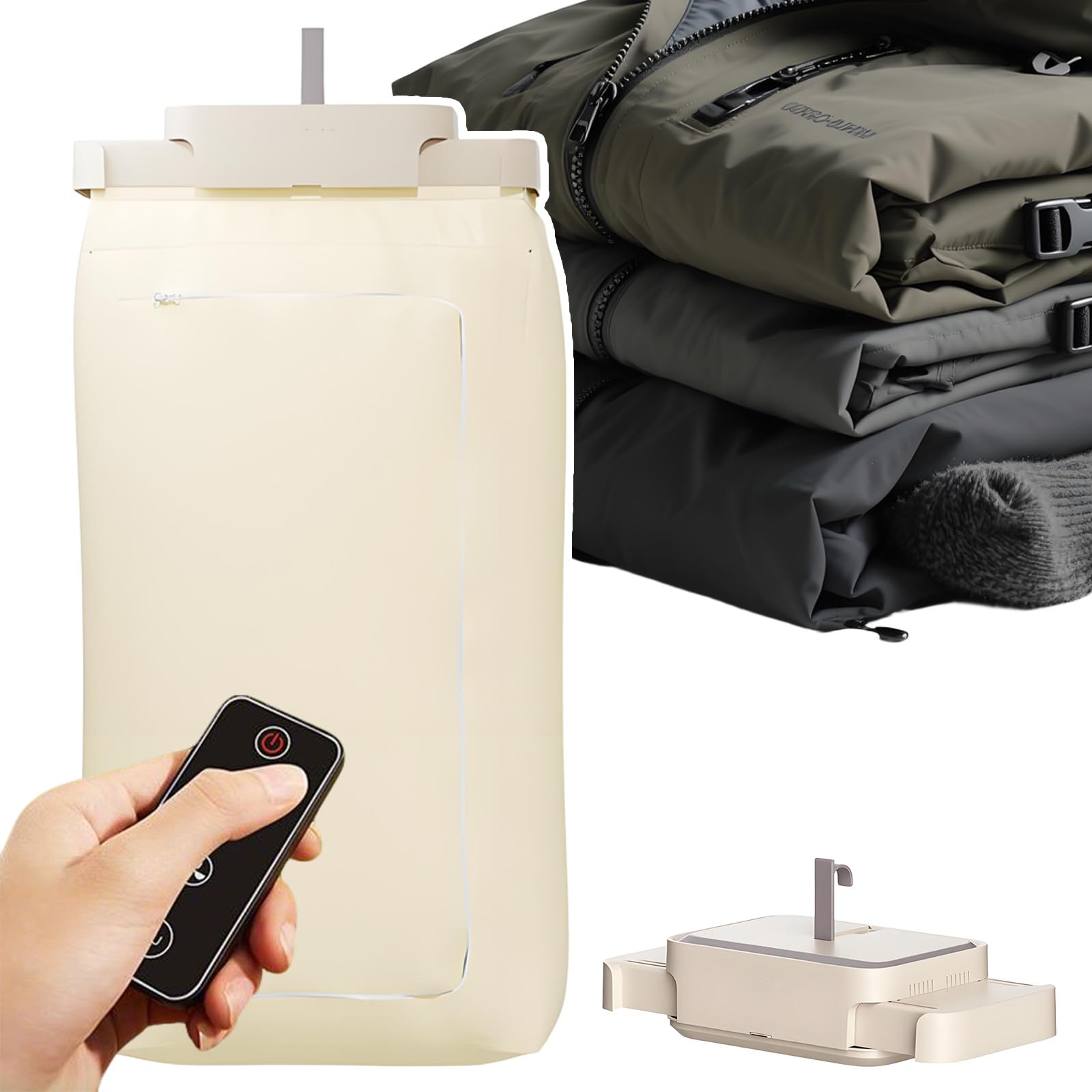 Secadora De Ropa Portátil Gran Capacidad 10 Kg, Potencia Nominal 600 W Y Control Remoto. Apartamentos, El Cuidado La Ropa. Secadora Plegable De 600 W, Ideal para Uso Doméstico