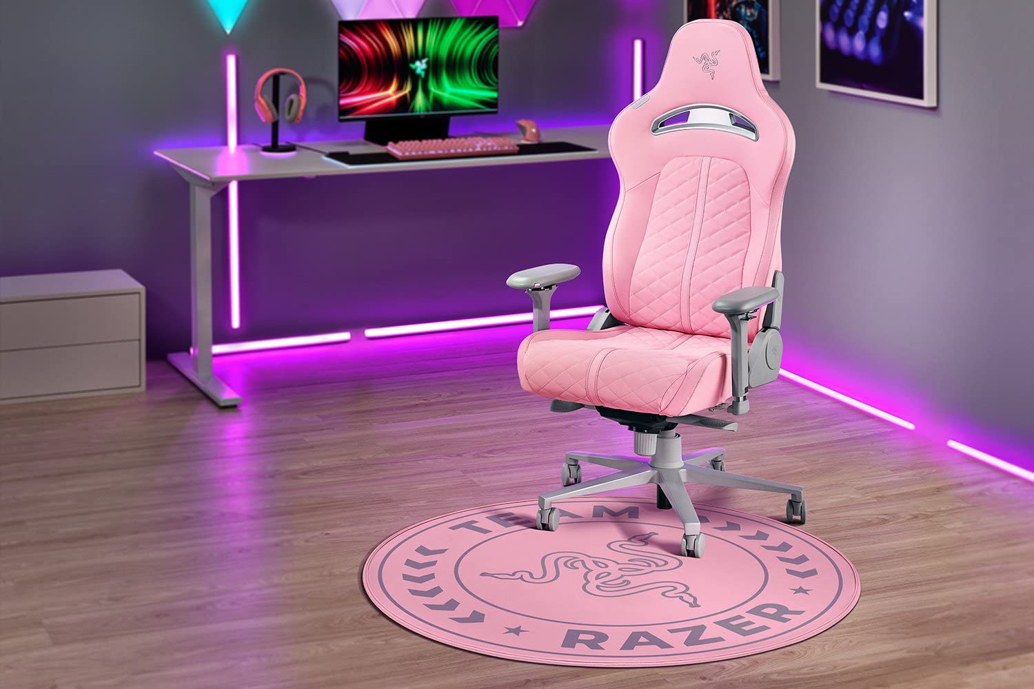 Team Razer Floor Rug, Room and Gaming Chair Accessory for Esports - Quartz