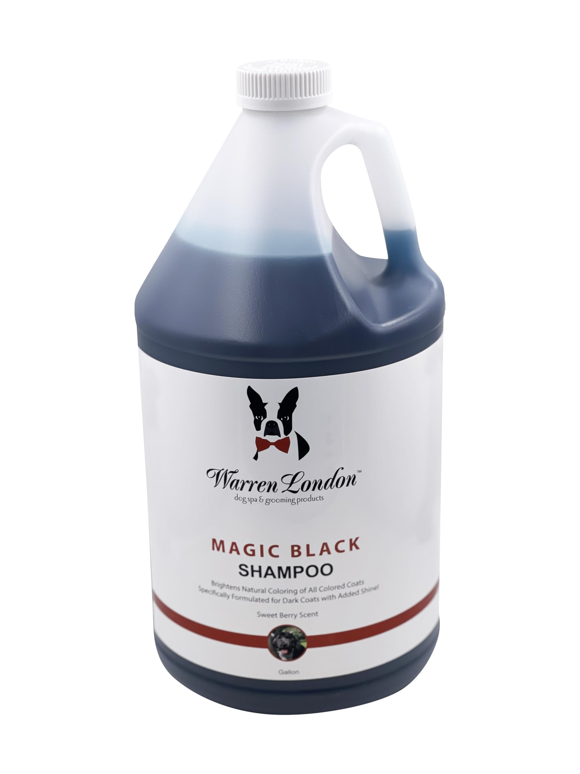 Warren London Magic Black Dog Shampoo | Brightens Any Dog Coat | Formulated for Darker Dog Coats | Puppy and Cat Safe Grooming Supplies | Berry Scent