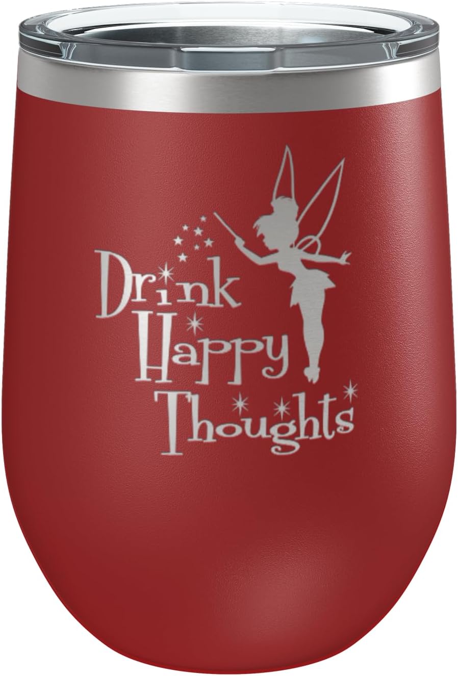 Custom Disney-Inspired Stainless Steel Wine Tumbler with Lid 12oz, 15oz or 20oz | Vacuum Insulated Mug | Mickey/Minnie Fan | Birthday | Christmas | Personalized Gifts (12oz, Red)
