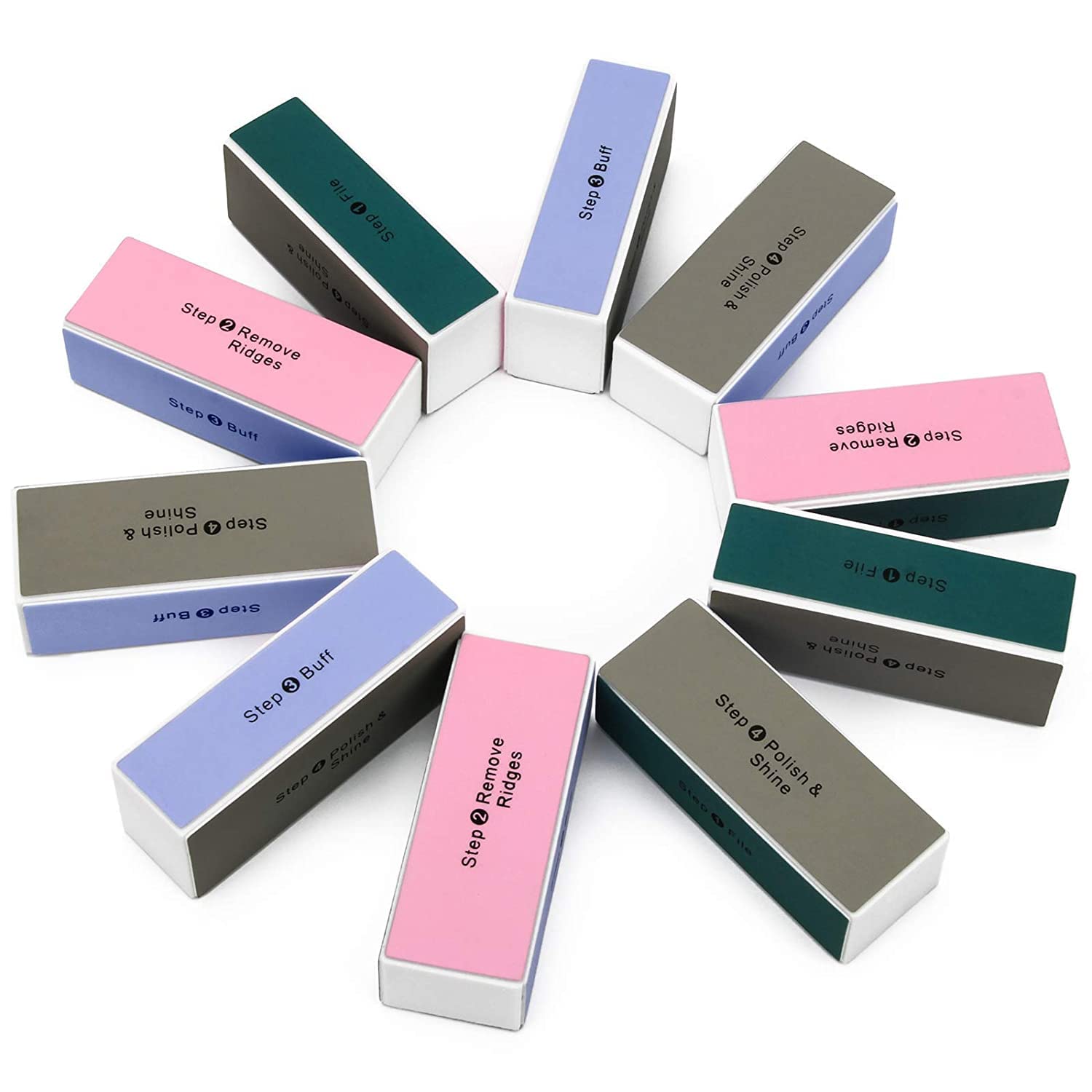 NAILWIND Professional Nail Buffer and Nail File Buffers for Women Girls, Emery Boards, Manicure Tools Nail Buffer Block for Home and Salon Use (4 Way Nail File, 3 Pcs)-image-17