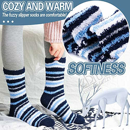 EBMORE Fuzzy Socks Warm Winter Slipper Fluffy Sleep Cozy Comfy Cabin Socks for Mens Womens3
