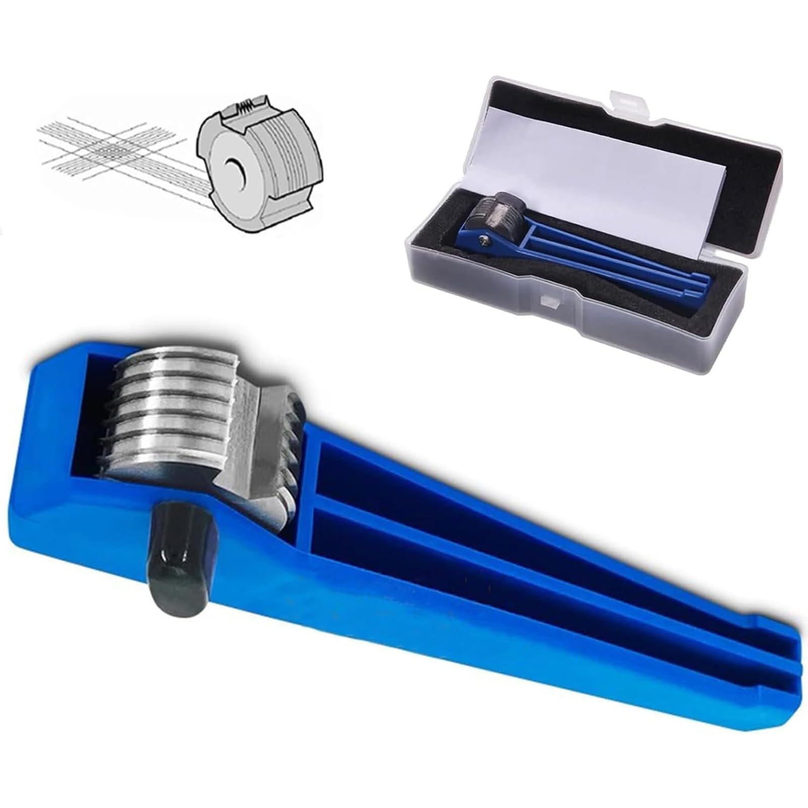 XNZJHPP Cross Hatch Adhesion Tester Kit - Paint Film Scriber with 2mm Blades, 6 Teeth, and Durables Plastic Case for Accurate Coating Adhesion Measurement
