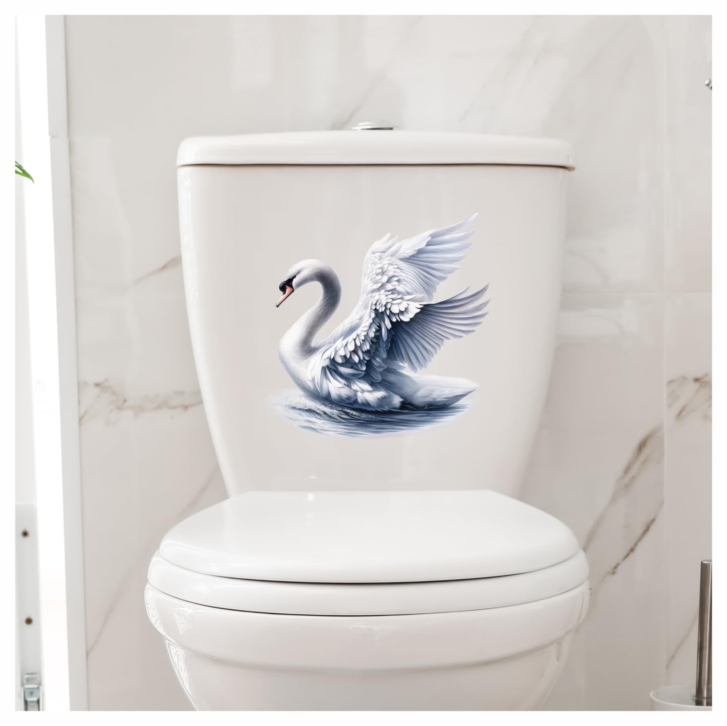 Swan Vinyl Decal Stickers, Cover Marks, Vibrant Wall Decor, Weatherproof Multi Purpose Laptop, car, Phone Toilet & More (Swan - Image 2