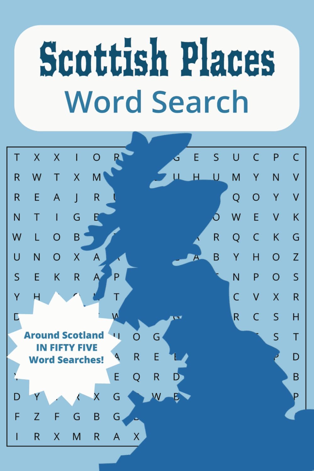 Scottish Places Word Search: A places in Scotland themed word find puzzle book for Adults, Seniors, and Teens