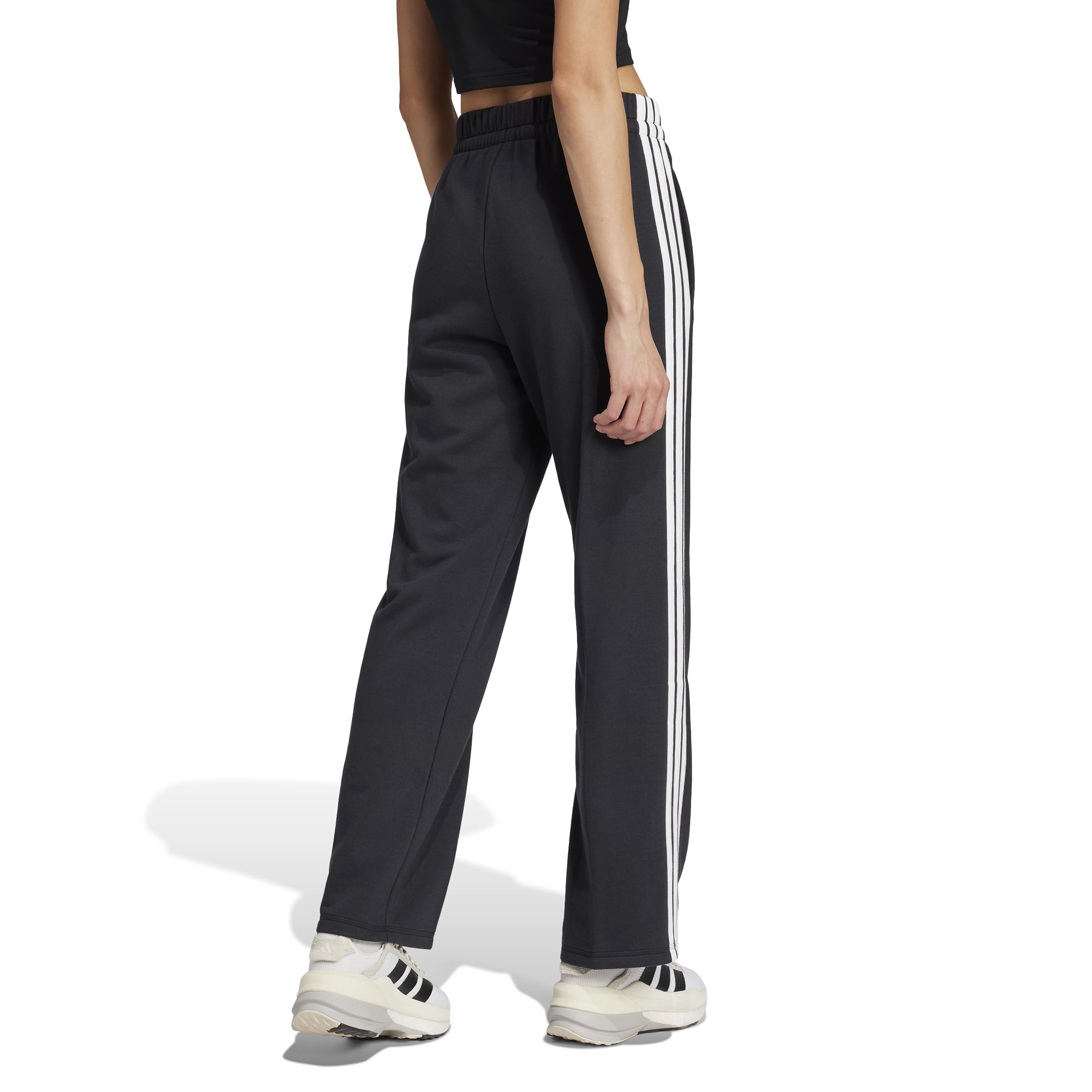 adidas Essentials 3-Stripes Open Hem French Terry Pants - Pantalones de Golf Mujer