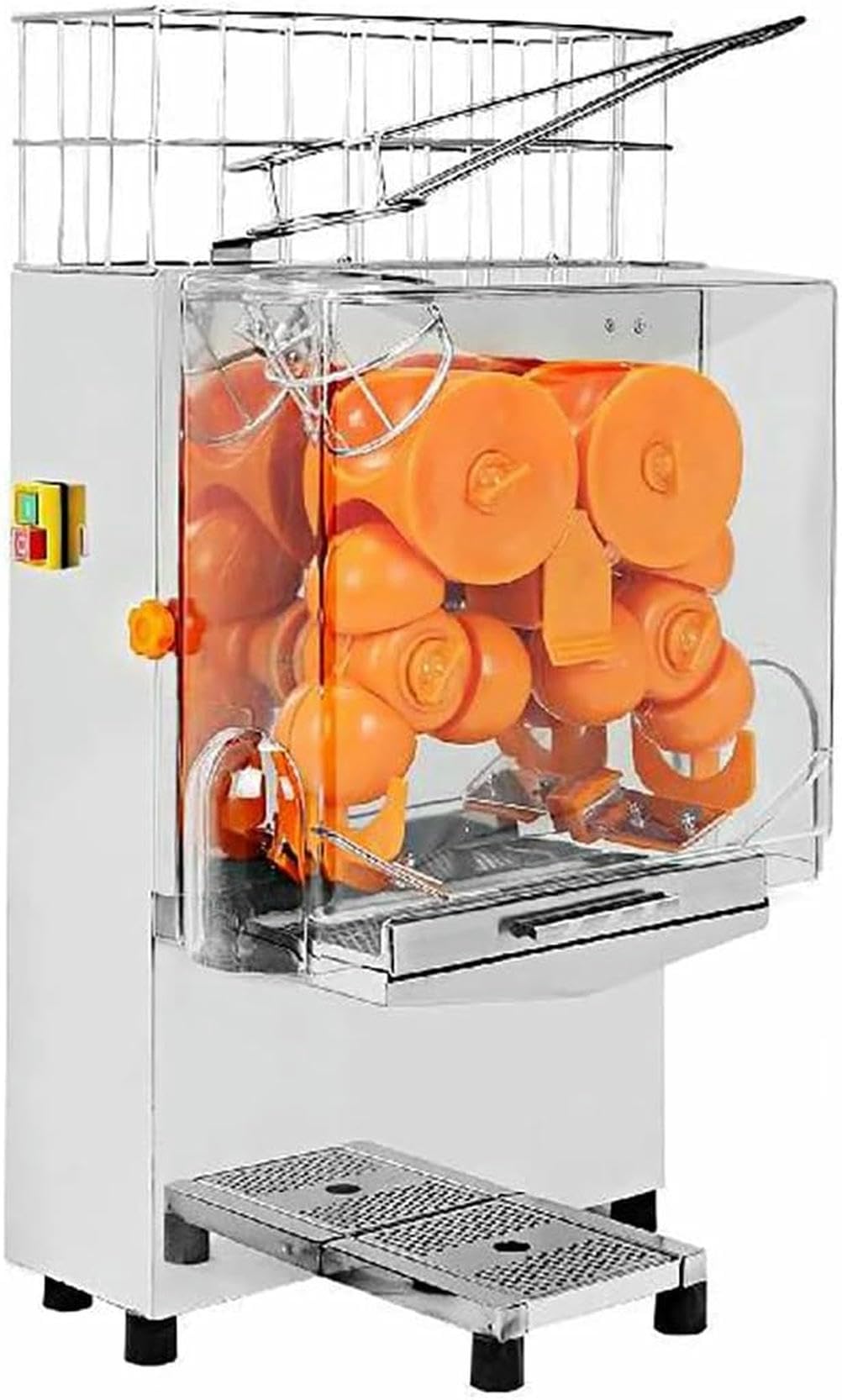 Exprimidor de Naranjas Comercial, exprimidor eléctrico de cítricos de 120 W, alimentación automática, 20-30 Naranjas por Minuto con Filtro extraíble. Ampliamente Utilizado en Super