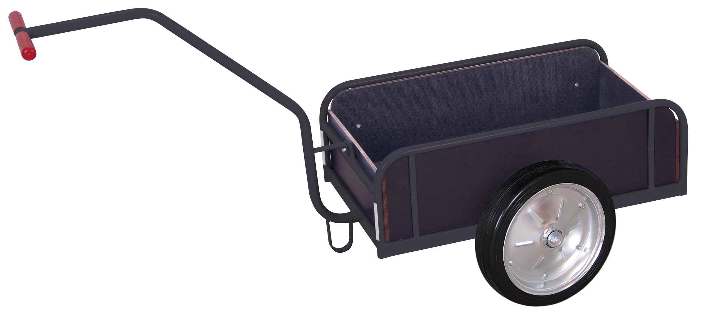 Handwagen 975x635 mm mit Vollgummibereifung und Wänden anthrazit