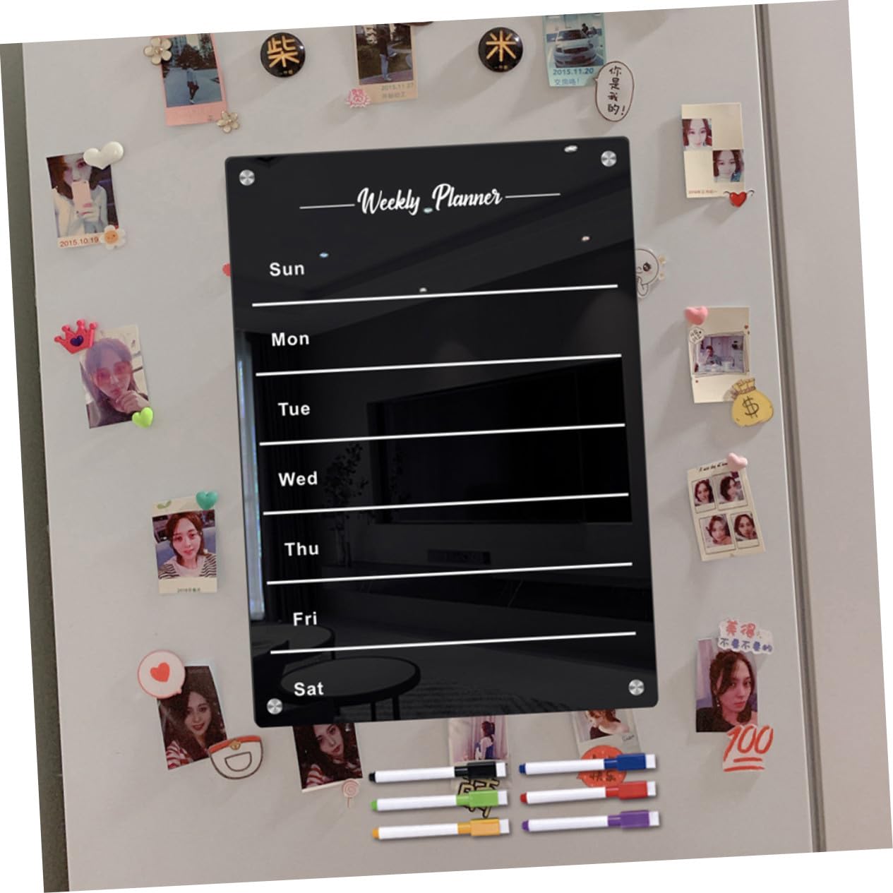 Magnetisches Wochenplaner Whiteboard A3 Magnetische Planungs Tafel Abwischbar Kühlschrank Organizer Für Zuhause Und Büro