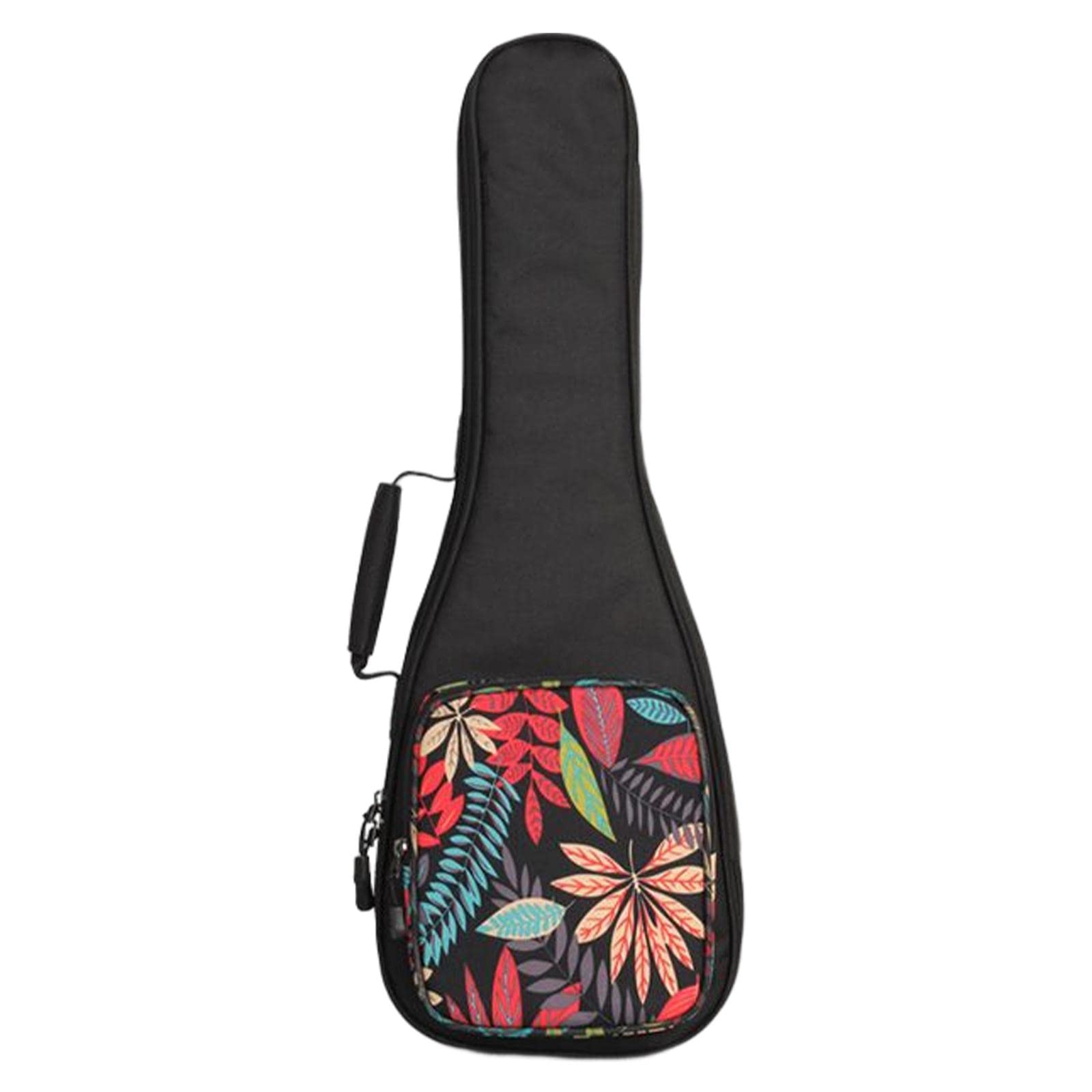 Ukulelen Tragetasche, 10 Mm Dick Gepolsterte Konzerttasche mit Aufbewahrungstasche für Noten, Wasserdicht Und mit Verstellbarem Gurt, 21 Zoll Schwarz